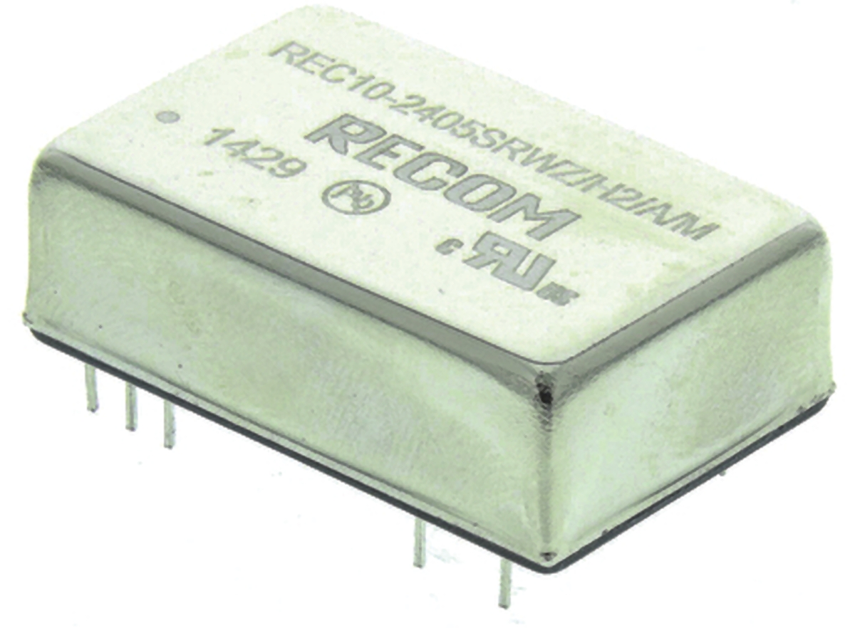 Recom DC/DC Converter, 5V/ 2 A, 36V Input, 9V Input 10 W, Through Hole, 85 °C Max Temp -40 °C Min Temp, 24-Pin DIP