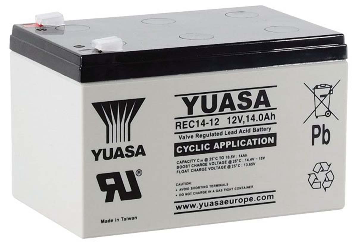 Yuasa 12 V, Faston F2 Sealed Lead Acid Battery, 13 Ah, 98mm x 97.5 mm