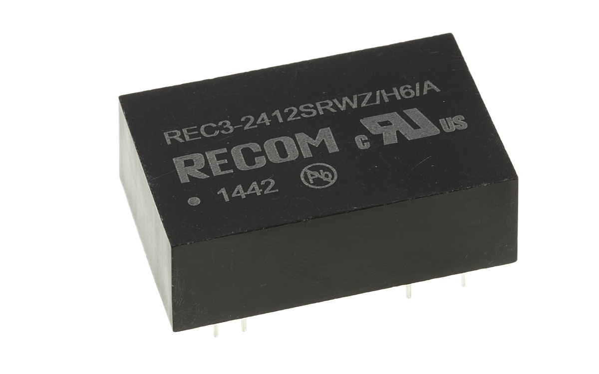 Recom REC3 DC/DC Converter, 12V dc/ 250 mA, 36V dc Input, 9V Input 3 W, Through Hole, 85 °C Max Temp -40 °C Min Temp,