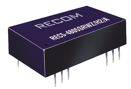 Recom REC5 DC/DC Converter, 15V dc/ 350 mA, 72V Input, 18V Input 5 W, Through Hole, 75 °C Max Temp -40 °C Min Temp
