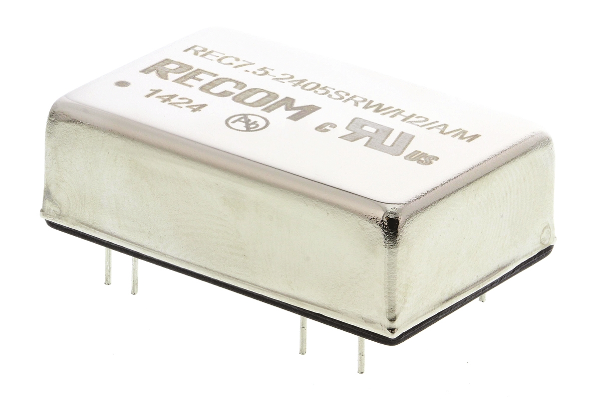 Recom REC7.5 DC/DC Converter, 5V dc/ 1.5 A, 36V dc Input, 18V Input 7.5 W, Through Hole, 71 °C Max Temp -40 °C Min Temp,