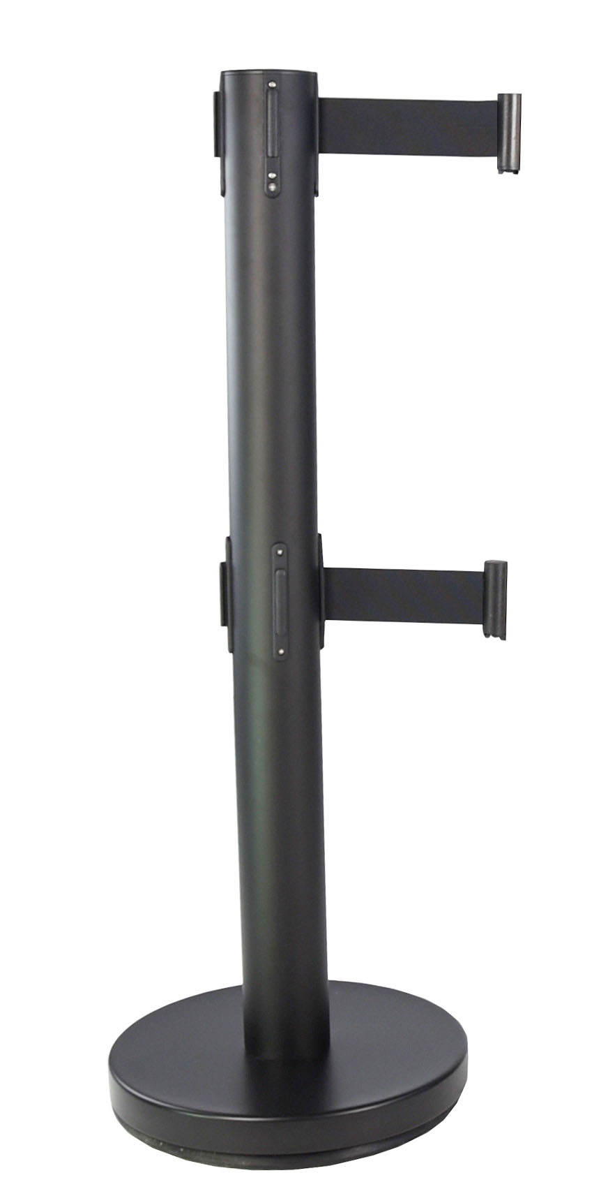 Viso Black Strap Post, Black Tape, Steel, Polyester, Retractable Barrier, 4 m