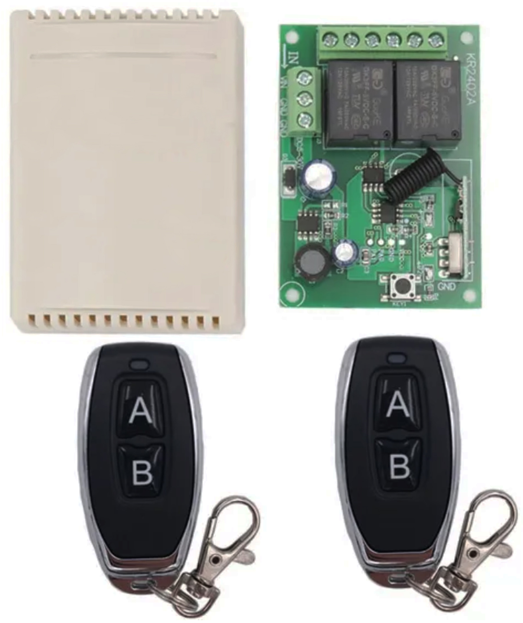 Seeit REM01-2CH-5-24V Relay Control Card OOK, ASK Module for Remote Control Switch 433 MHz REM01-2CH-5-24V