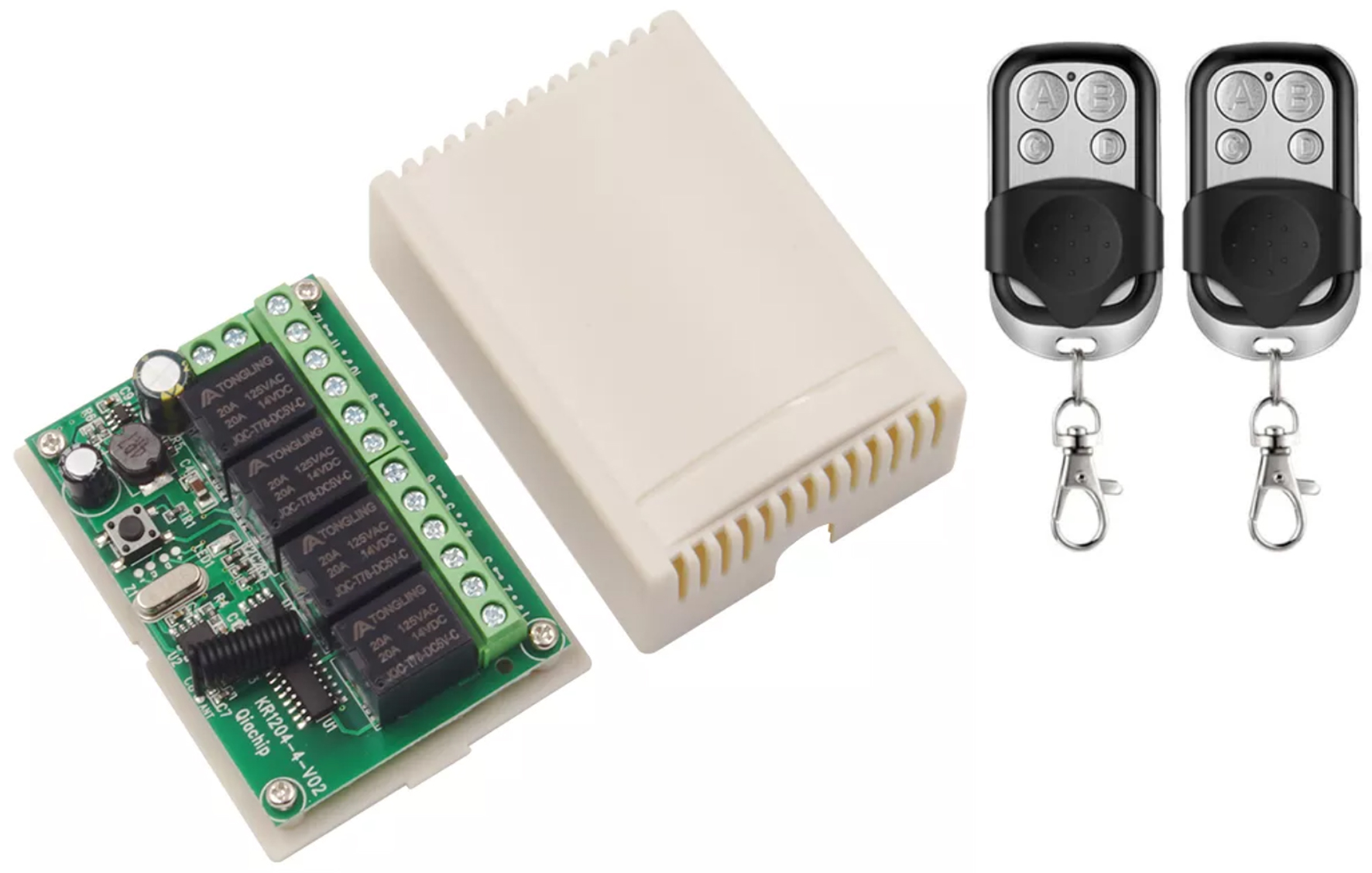 Seeit REM01-4CH-6-24V Relay Control Card OOK, ASK Module for Remote Control Switch 433 MHz REM01-4CH-6-24V
