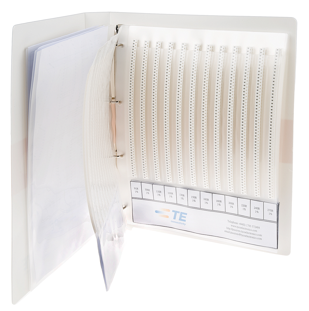 res-kit-0805rs TE Connectivity, CRG0805 Thick Film, Surface Mount 122 Resistor Kit 50, 0 → 1 MΩ