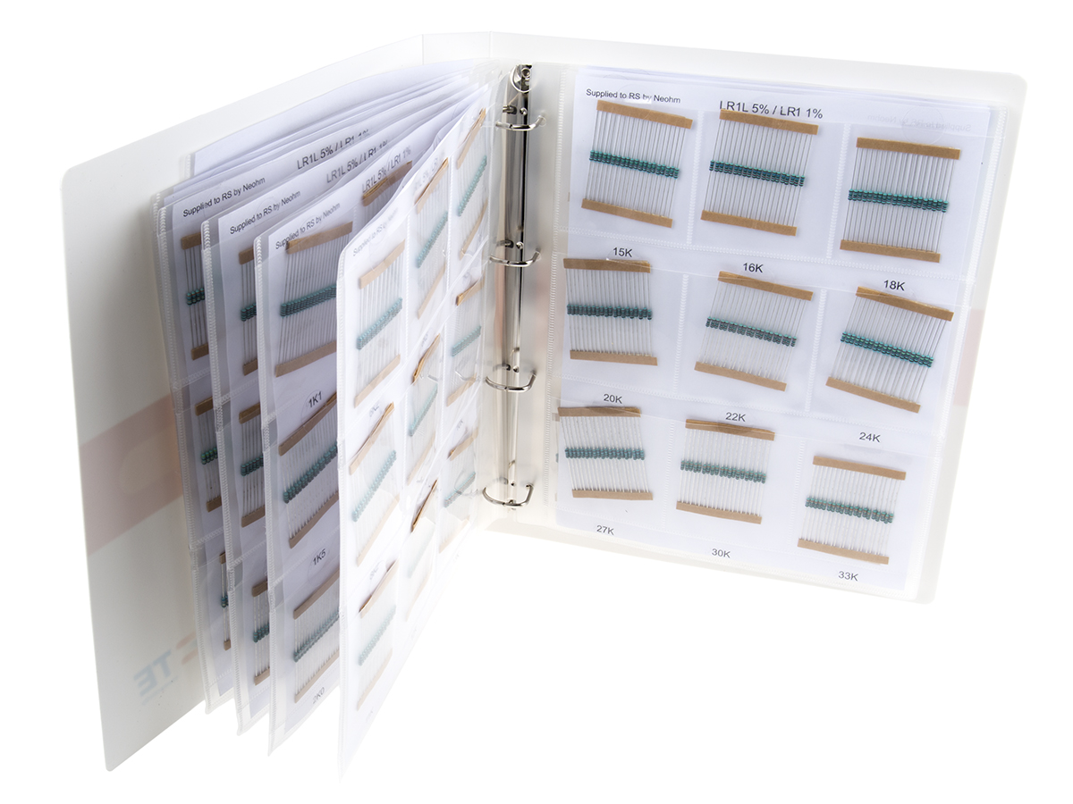 res-kit-lr1rs TE Connectivity, LR Metal Film, Through Hole Resistor Kit 20, 1 Ω → 10 MΩ