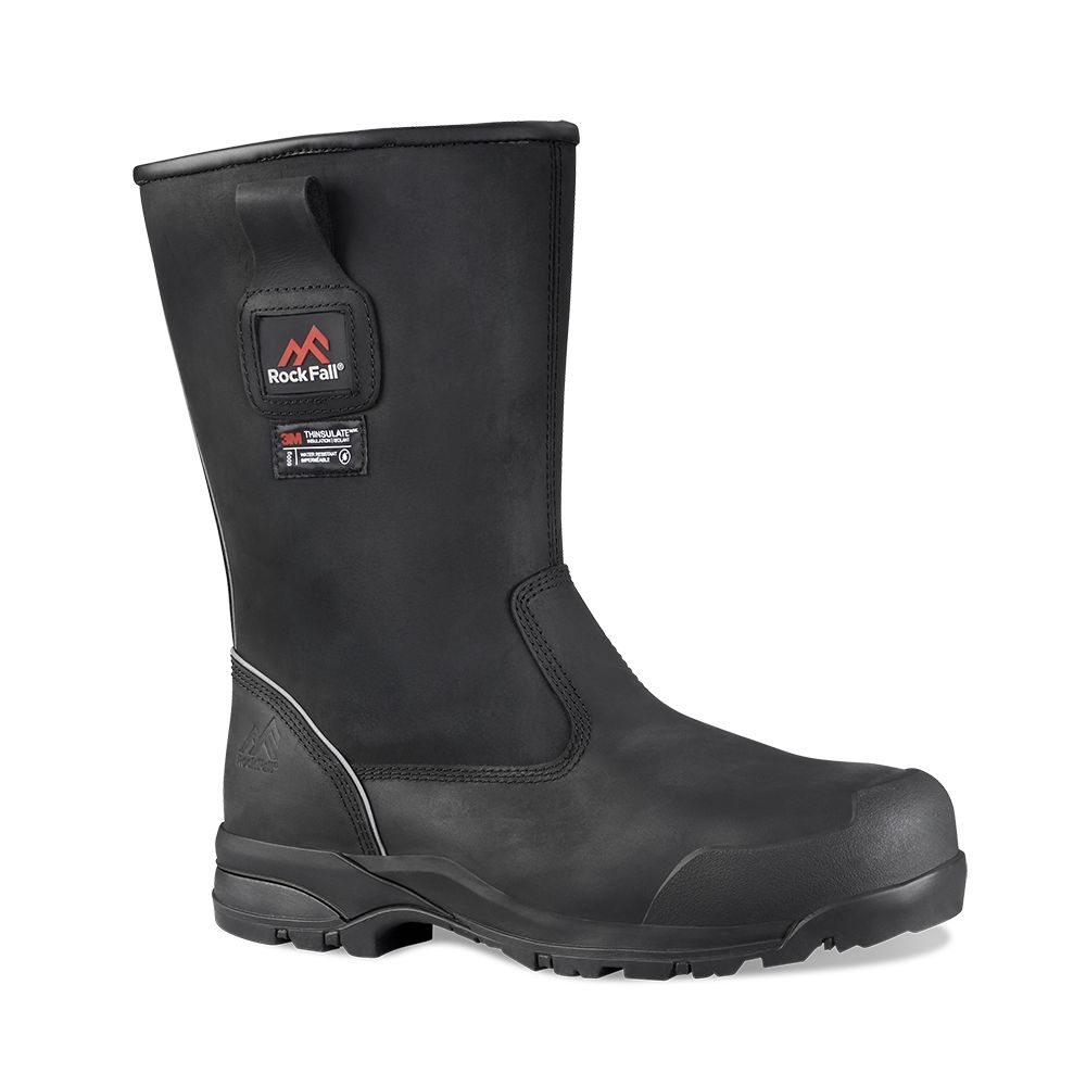 Rockfall RF040 Black Fibreglass Toe Capped Unisex Safety Boots 11, EU 46 EN ISO 20345:2011