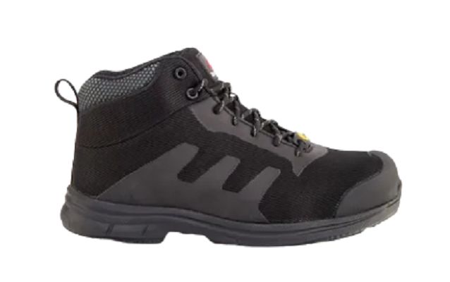 Goliath Tesladri Black Fibreglass Toe Capped Unisex Safety Boots 8, EU 42 EN ISO 20345:2011