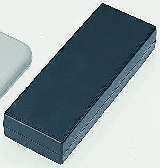 Pactec Black ABS Handheld Enclosure Integral Battery Compartment, IP40, 203 mm x 38 mm x, 76 mm
