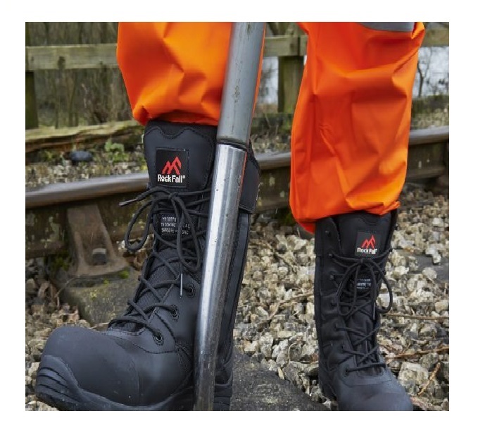 rf4500-04 Rockfall Black Non-Metallic Toe Capped Safety Boots 4, EU 37
