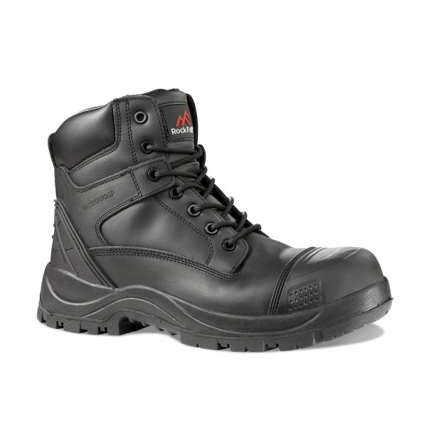Rockfall Black Non-Metallic Toe Capped Safety Boots 5, EU 38