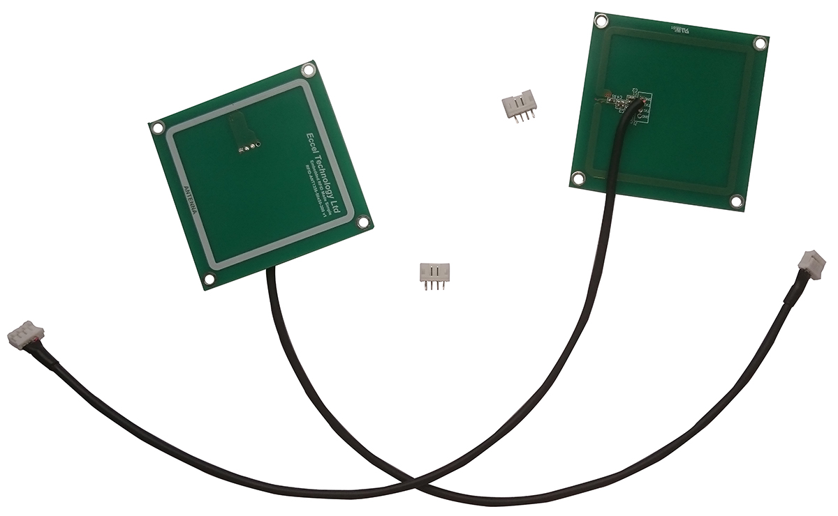 Eccel Technology Ltd RFID-ANT1356-50x50-300 v1 PCB RFID Antenna with JST PHR-4 Connector, High Frequency RFID
