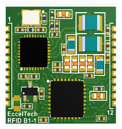 rfid-b1000323 Eccel Technology Ltd RFID-B1(000323) RFID Module 13.56 MHz 3.6 V