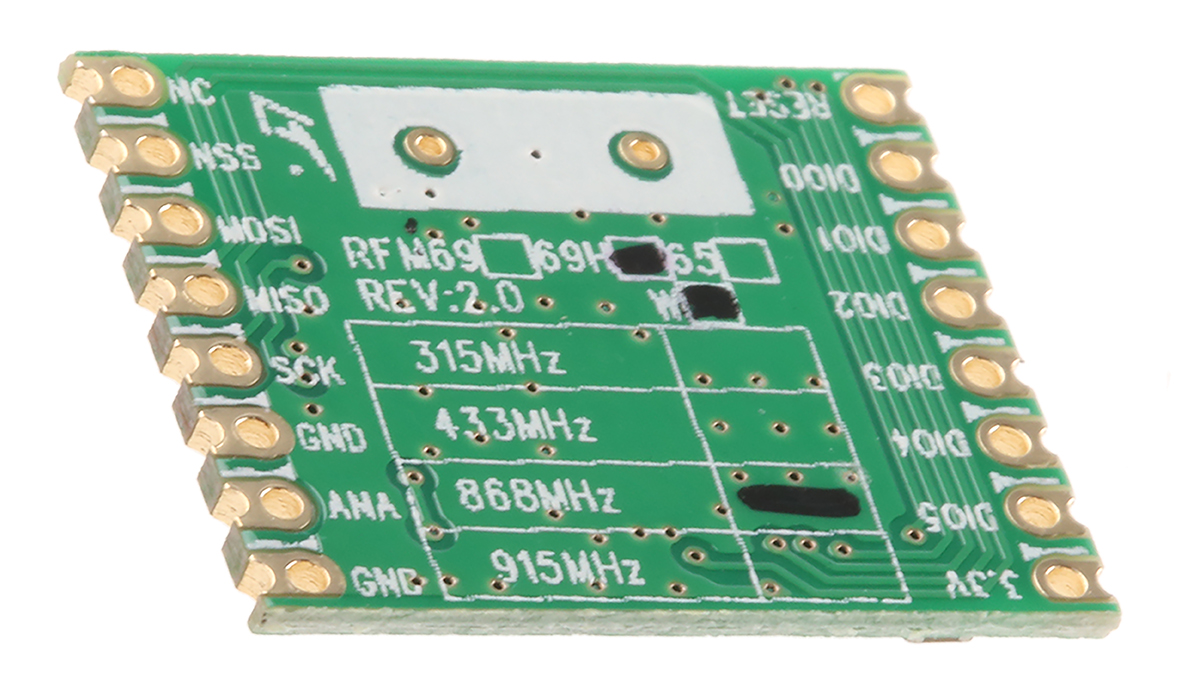 rfm69hw-868-s2 HopeRF RFM69HW-868-S2 RF Module FSK, OOK, GMSK, MSK, GFSK 868 MHz 3.6 V