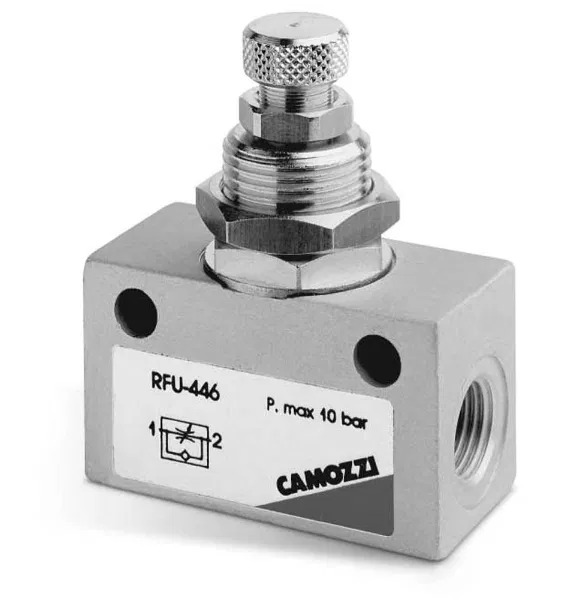 Camozzi RFU Non Return Valve, 1 bar Inlet Female Threaded 1/8 in G, Outlet Female Threaded G 1/8 in G