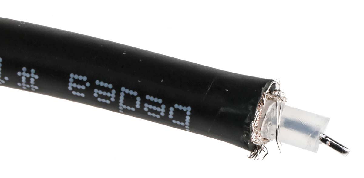 Bedea RG-Kabel Series, 50 m, RG223/U Coaxial Coaxial Cable 50 Ω, Black, Unterminated