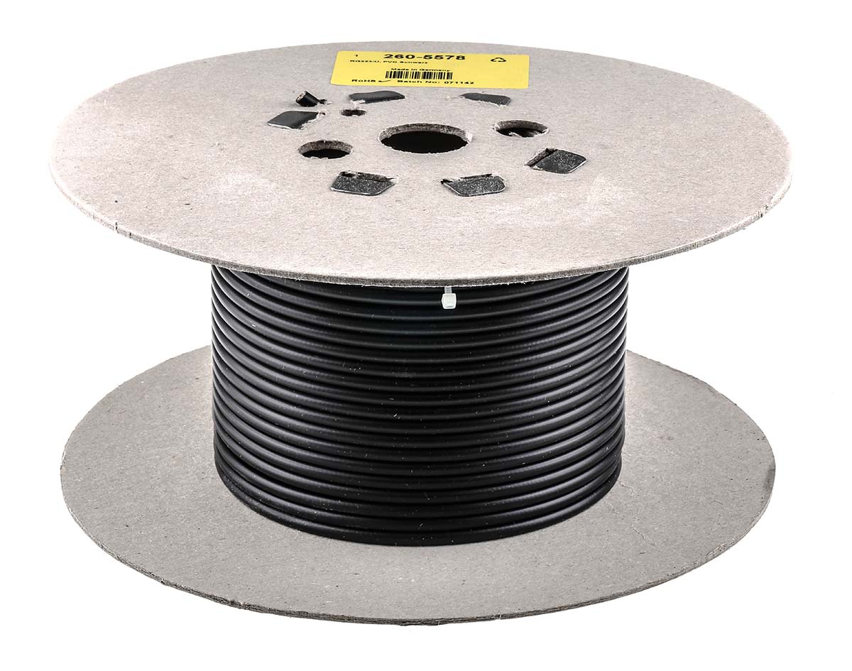 rg223u Bedea RG-Kabel Series, 50 m, RG223/U Coaxial Coaxial Cable 50 Ω, Black, Unterminated