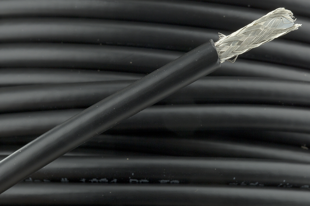 Nexans 50 Ω Coaxial Cable, 4.95 mm Black