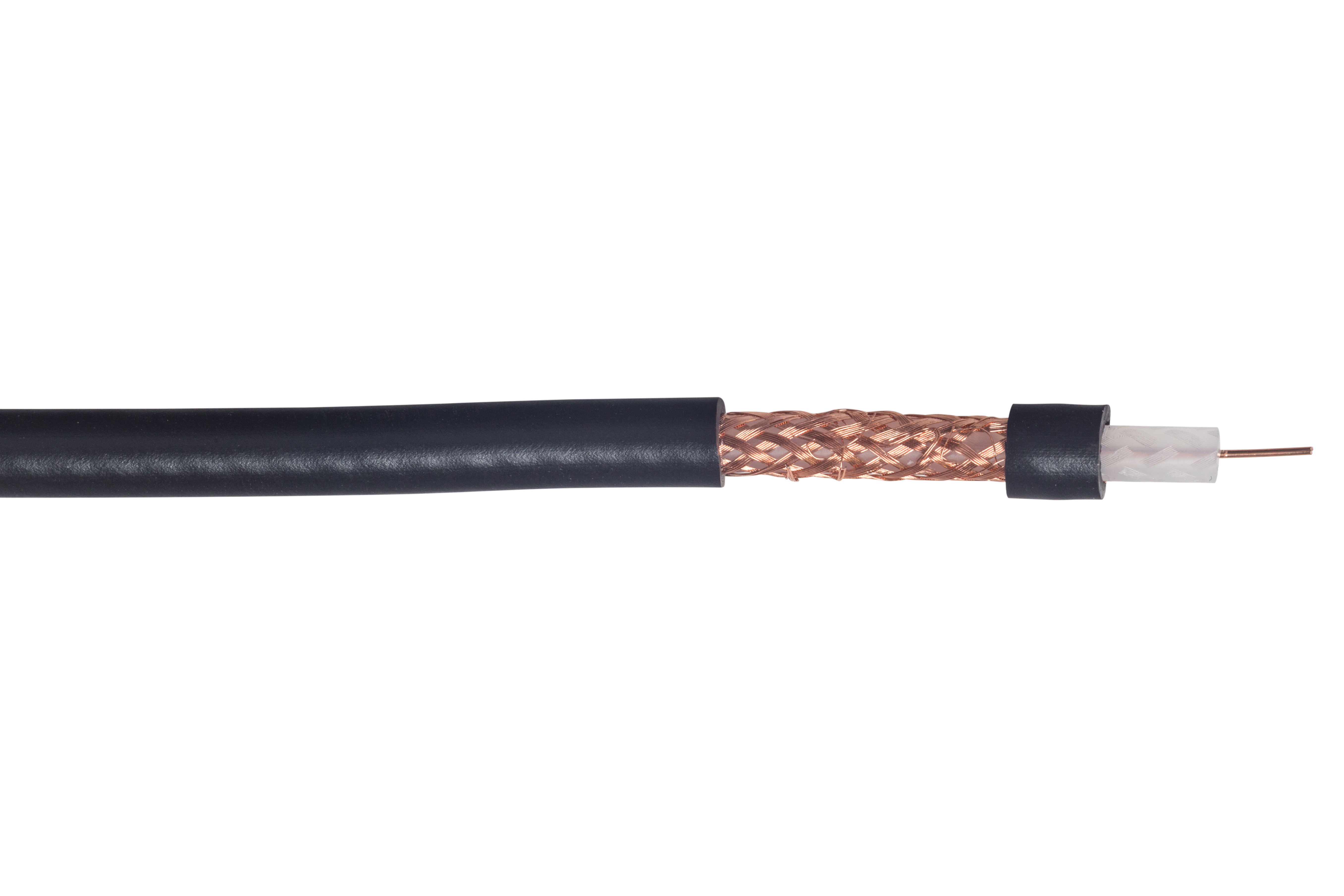 Adaltra RG59BU Series, 100 m, RG59B/U Coaxial SDI Coaxial Cable 75 Ω, Black, Unterminated