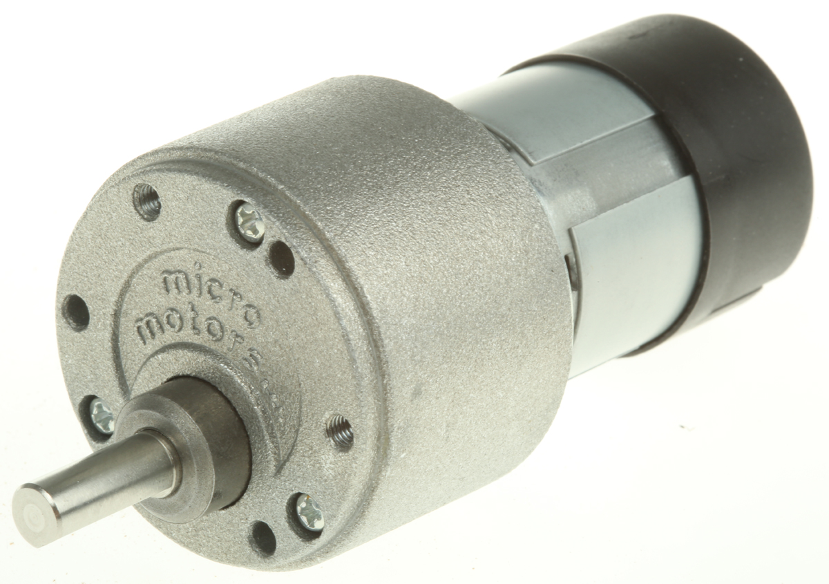 Micromotors Geared DC Geared Motor, 8 W, 12V dc, 1 Nm, 84rpm, 6 mm Shaft Diameter