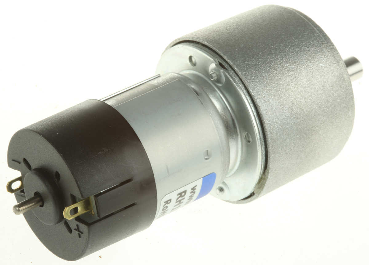 rh158-12-630 Micromotors Geared DC Geared Motor, 8 W, 12V dc, 1 Nm, 84rpm, 6 mm Shaft Diameter