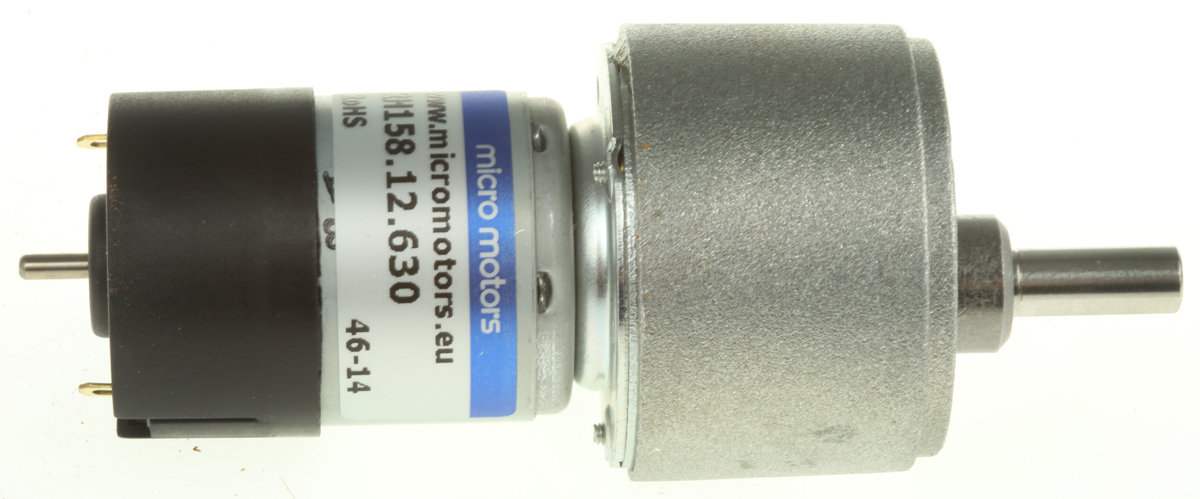 rh158-12-630 Micromotors Geared DC Geared Motor, 8 W, 12V dc, 1 Nm, 84rpm, 6 mm Shaft Diameter