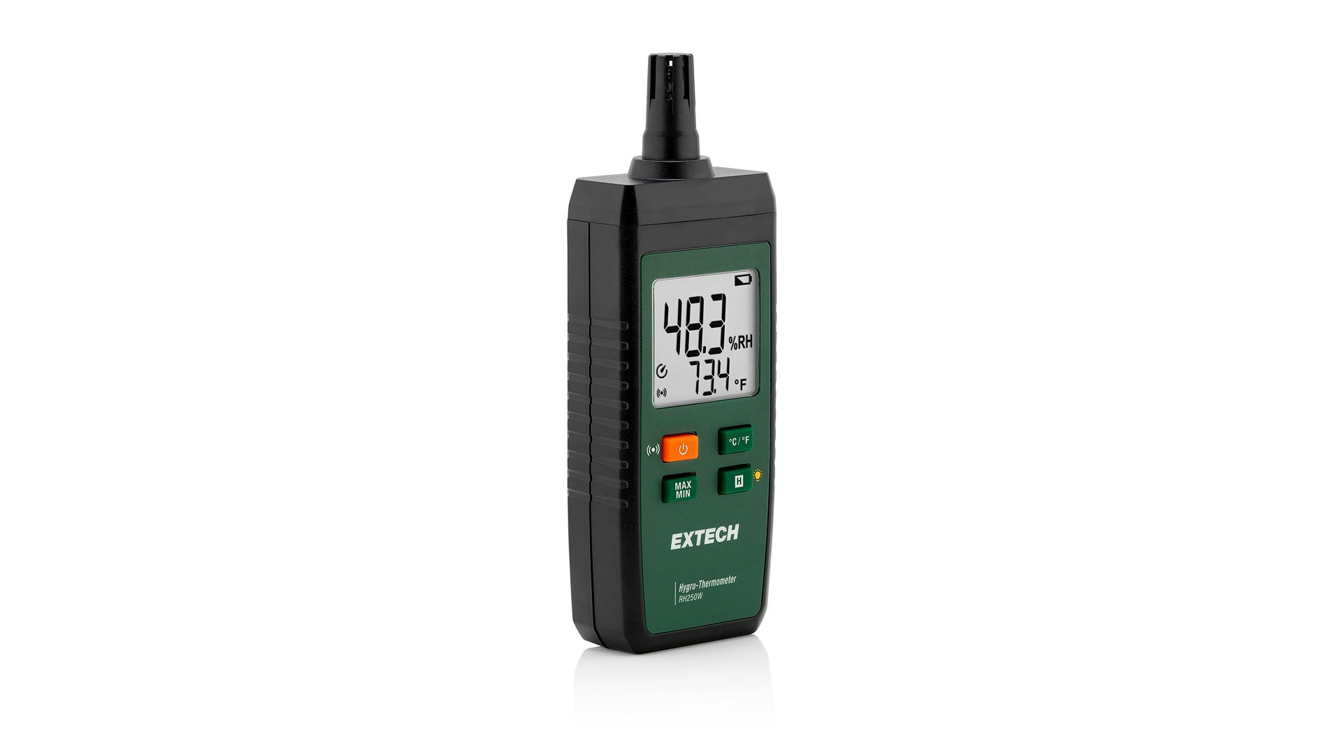 Extech RH250W Hygrometer 60 °C, ±5 %RH Accuracy, 60 °C Max, 100 %RH Max