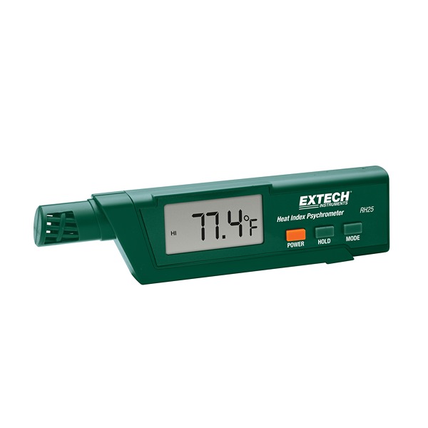 Extech RH25 Psychrometer, ±1°F Accuracy, Digital Display, Battery-Powered