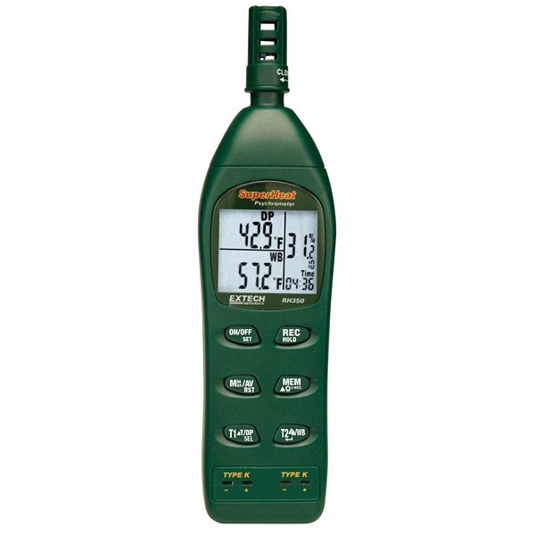 Extech RH350 Temperature & Humidity Data Logger, RS232