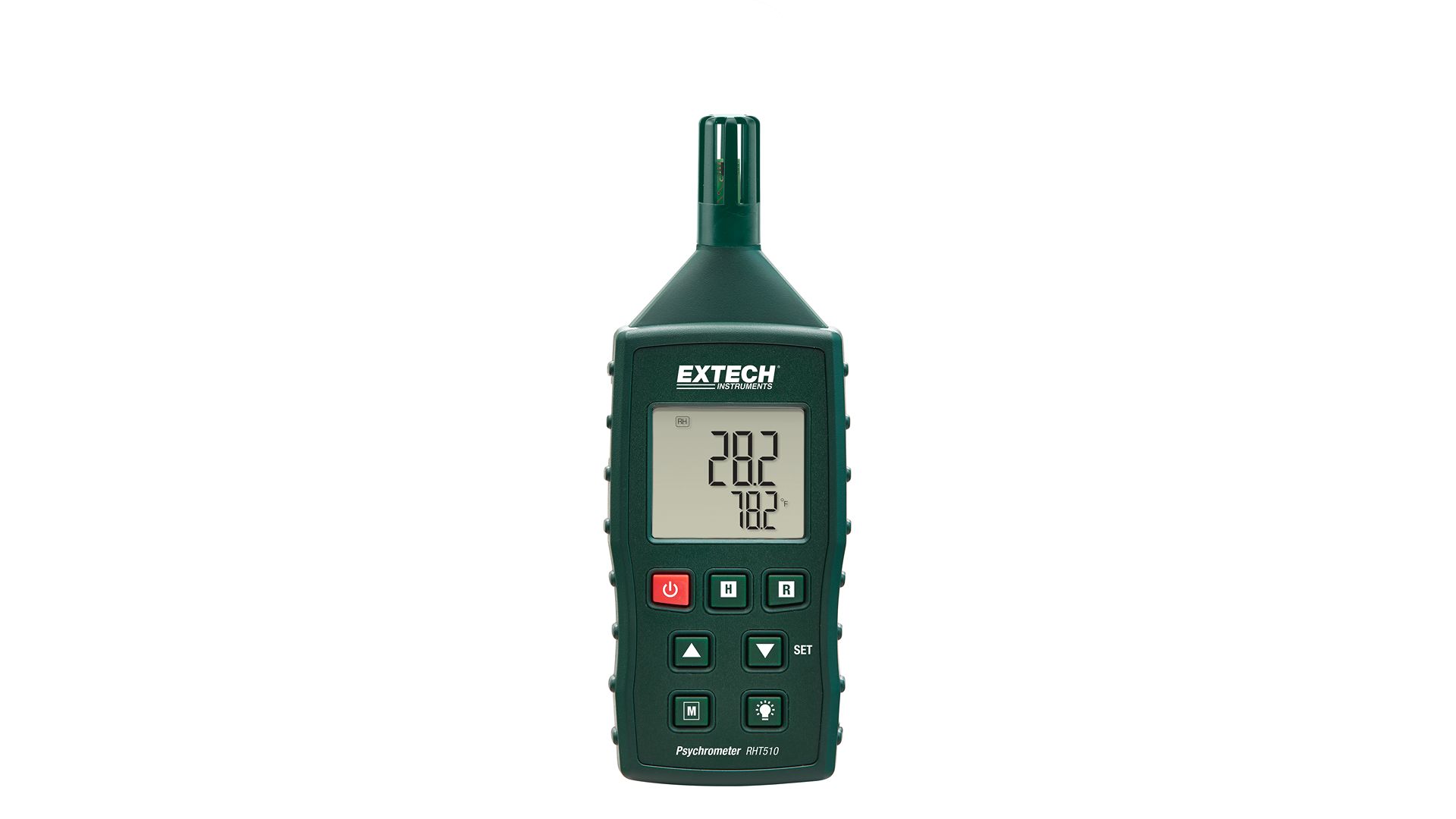 Extech RHT510 Hygrometer, ±4 %RH Accuracy, 2372 °C Max, 95 %RH Max
