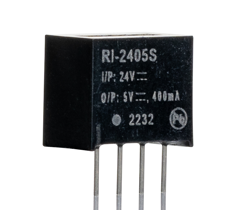 Recom RI DC/DC Converter, 5V dc/ 400 mA, 24V dc Input, 0V Input 2 W, Through Hole, 85 °C Max Temp -40 °C Min Temp, 4-Pin
