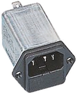 Roxburgh EMC RIR0422H, 250V ac/dc 4A Screw IEC Filter Male, Faston