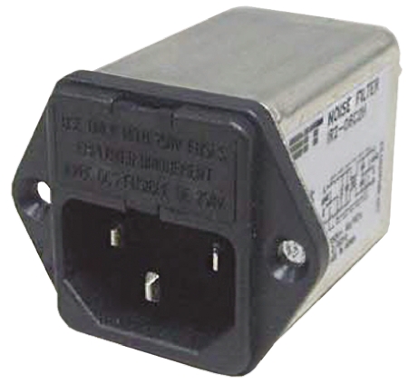 Roxburgh EMC RIR202C2H, 250V ac 2A Panel Mount IEC Filter Male 2 Fuse, Tab