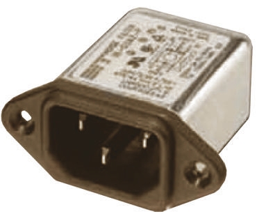 Deltron RIX0642H, 250V ac/dc 6A PCB IEC Filter Male, Tab