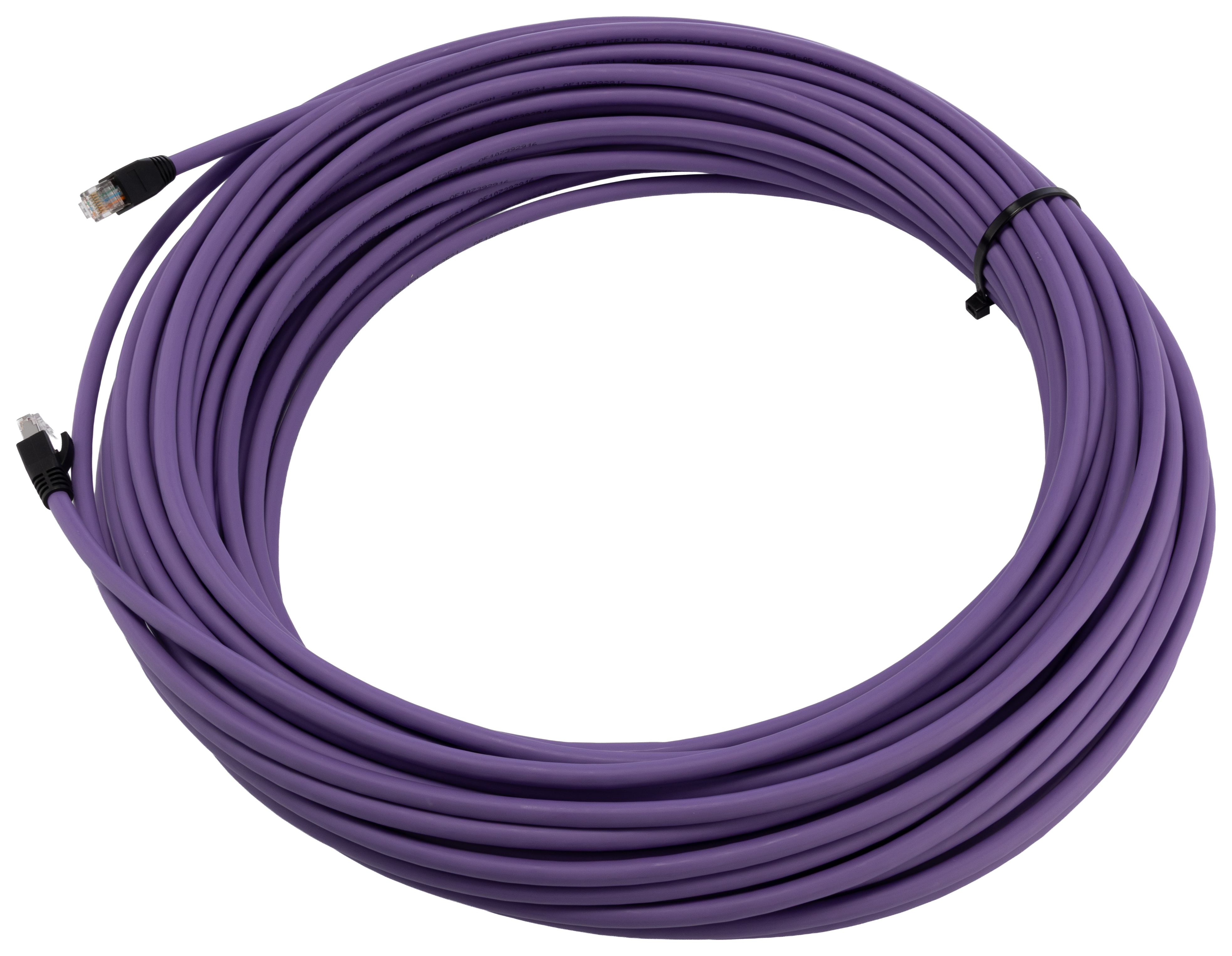 HellermannTyton Connectivity Category 6A, 30 m Cat6a Ethernet Cable, Purple Straight to Male Straight Male, Shielded Low