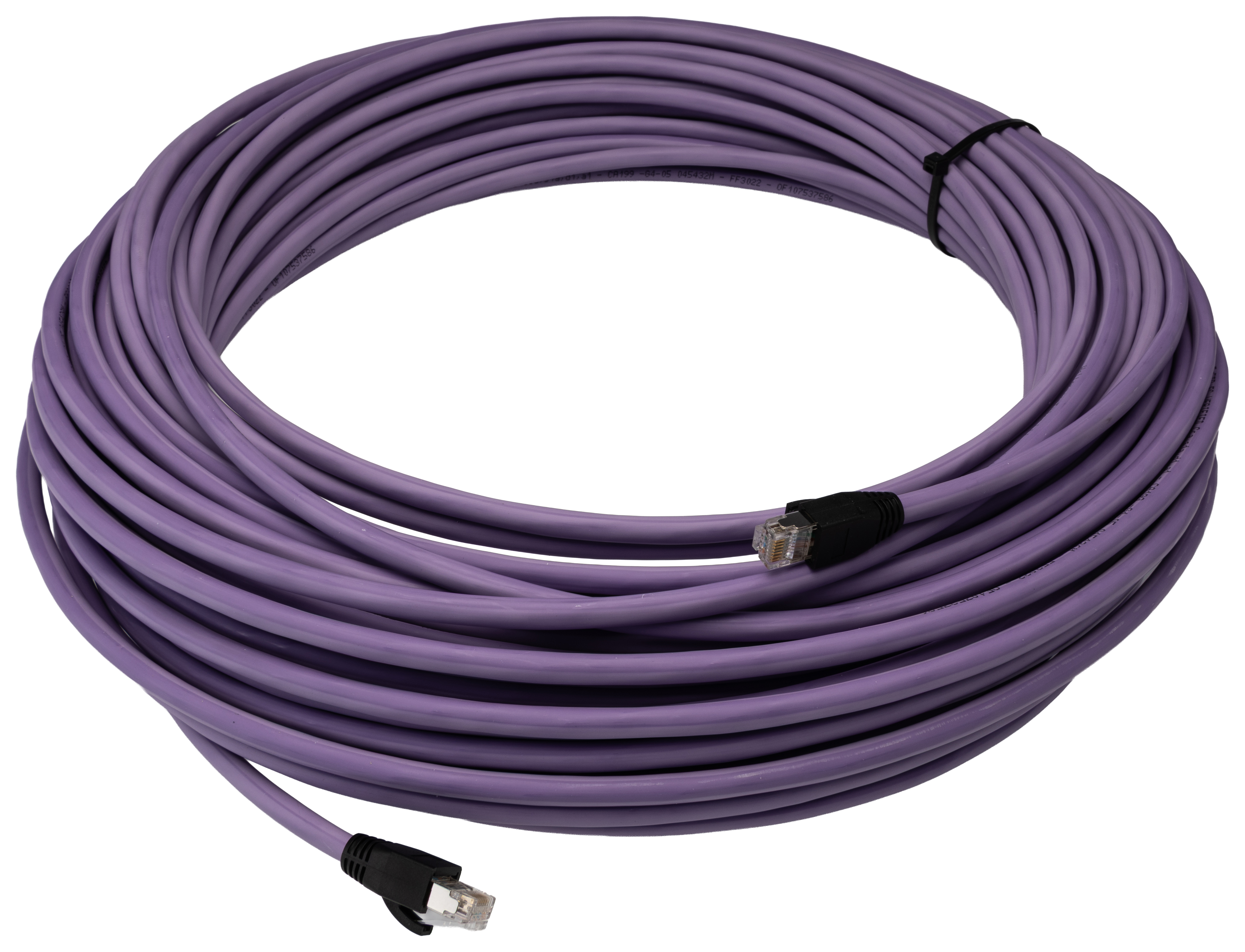 HellermannTyton Connectivity RJ45, 40 m Cat6a Ethernet Cable, Purple, S/FTP Low Smoke Zero Halogen Sheath