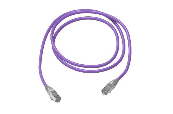 HellermannTyton Connectivity RJ45, 60 m Cat6a Ethernet Cable, Purple, S/FTP Low Smoke Zero Halogen Sheath