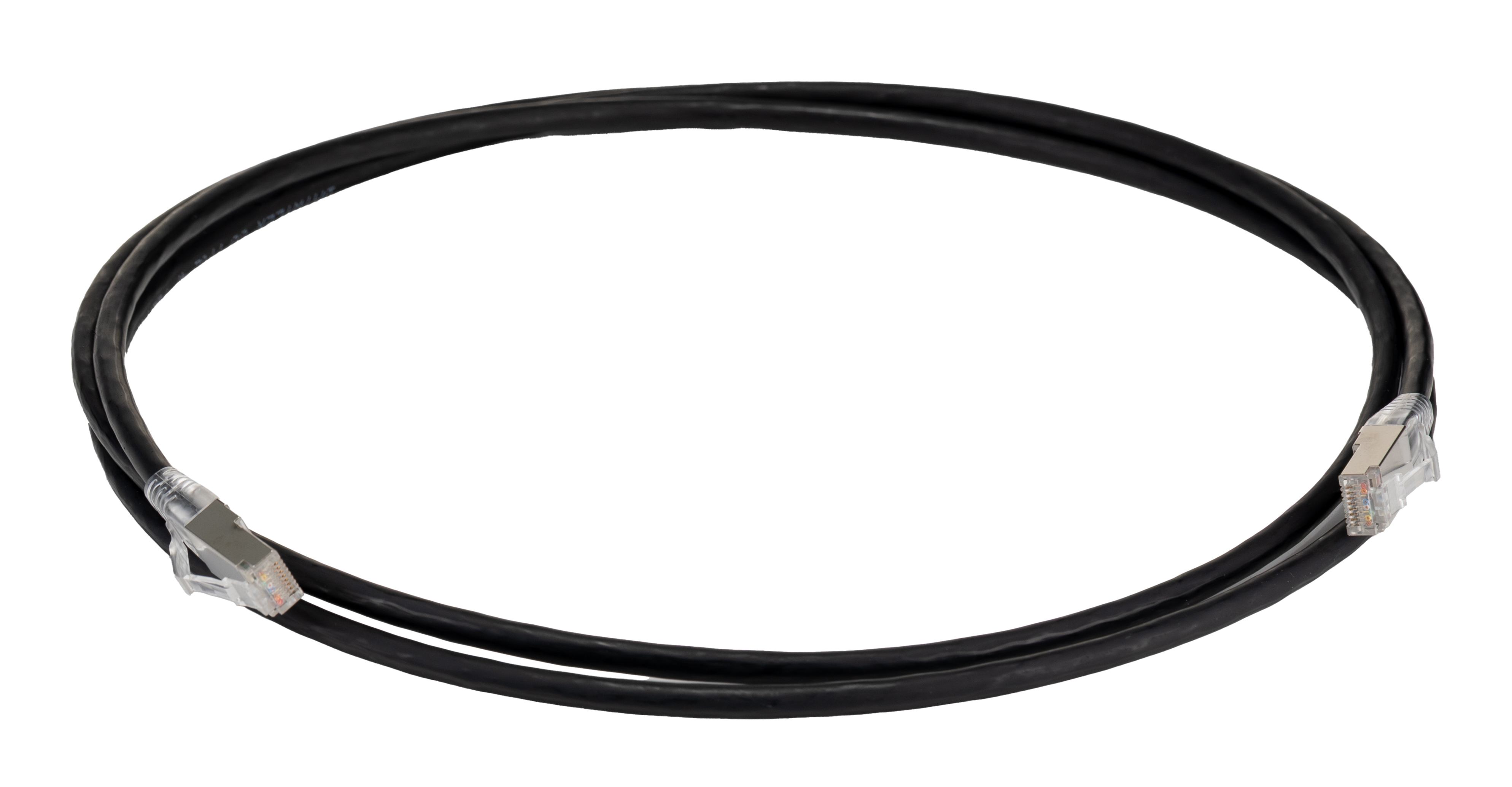 HellermannTyton Connectivity RJ45, 2 m Cat6a Ethernet Cable, Black, S/FTP Low Smoke Zero Halogen Sheath