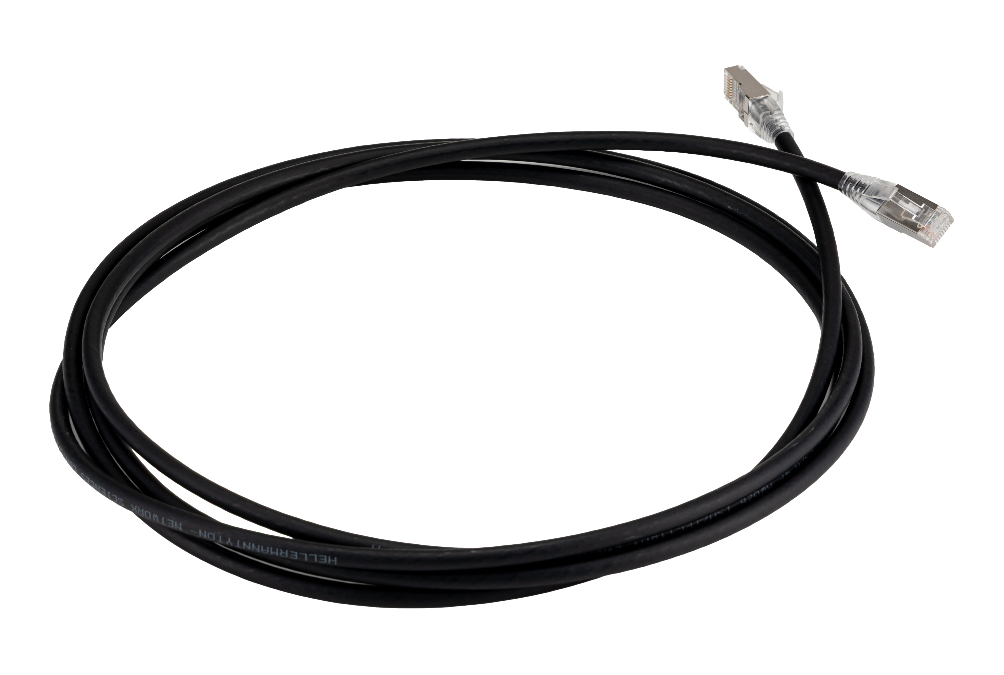 HellermannTyton Connectivity RJ45, 3 m Cat6a Ethernet Cable, Black, S/FTP Low Smoke Zero Halogen Sheath