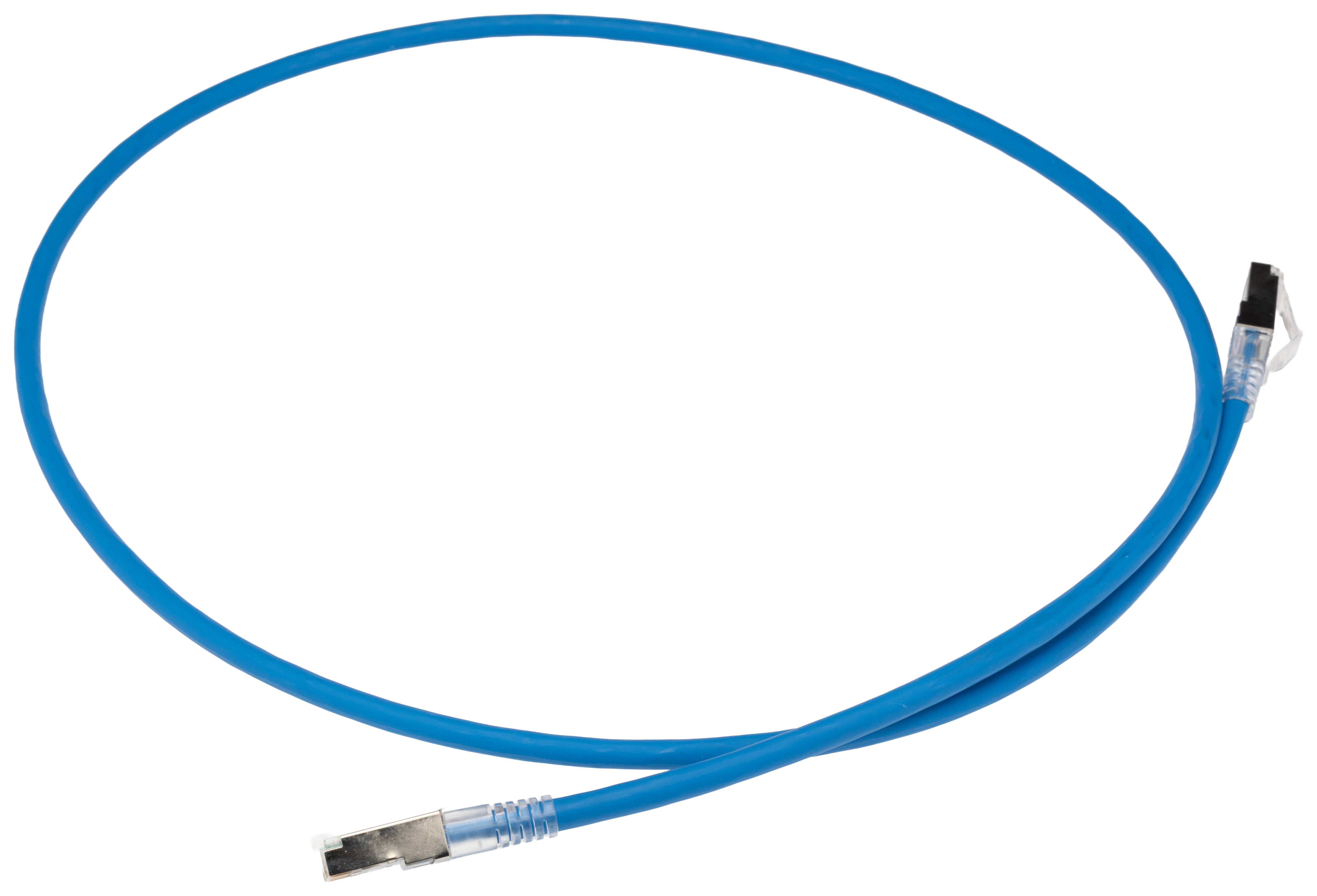 HellermannTyton Connectivity RJ45, 1 m Cat6a Ethernet Cable, Blue, S/FTP Low Smoke Zero Halogen Sheath