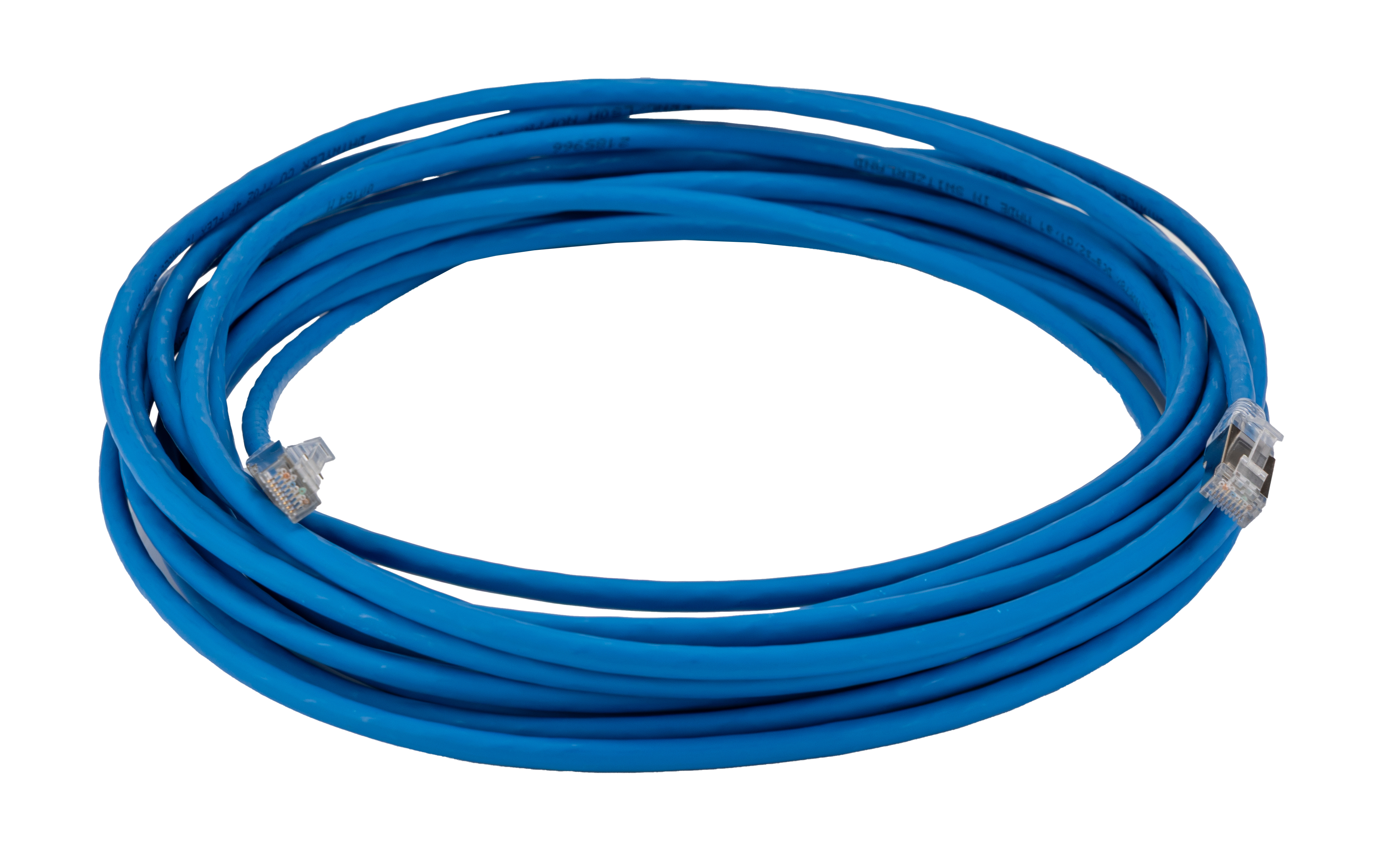 HellermannTyton Connectivity RJ45, 10 m Cat6a Ethernet Cable, Blue, S/FTP Low Smoke Zero Halogen Sheath
