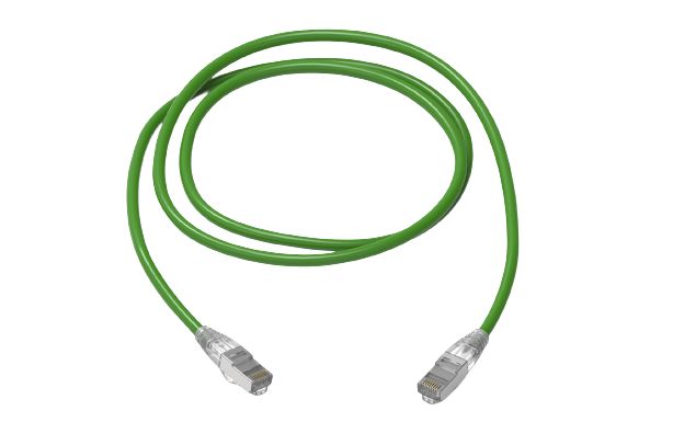 HellermannTyton Connectivity RJ45, 1 m Cat6a Ethernet Cable, Green, S/FTP Low Smoke Zero Halogen Sheath
