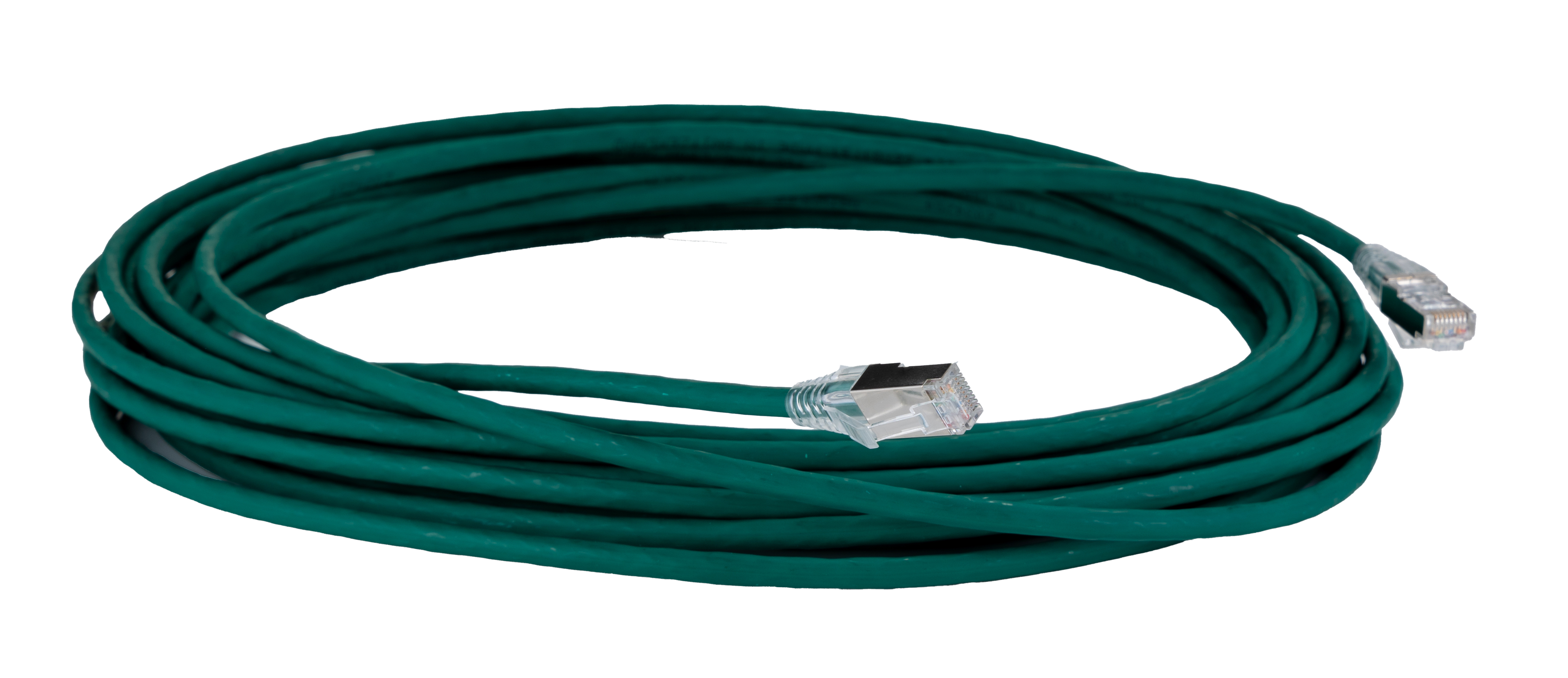 HellermannTyton Connectivity RJ45, 10 m Cat6a Ethernet Cable, Green, S/FTP Low Smoke Zero Halogen Sheath