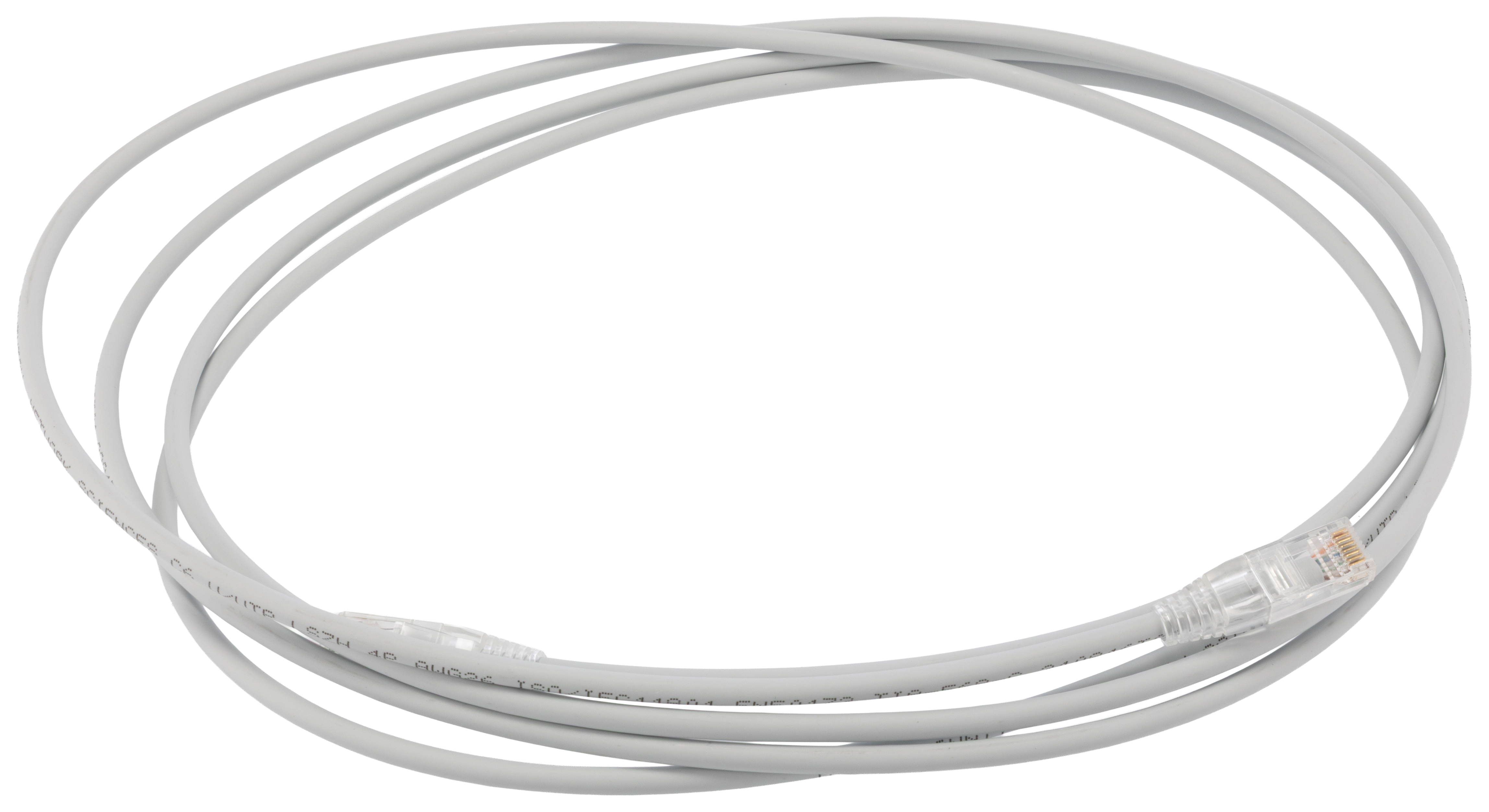 HellermannTyton Connectivity RJ45NGB, 3 m Cat6 Cable, Grey Straight to Male Straight Male, Unshielded Low Smoke Zero