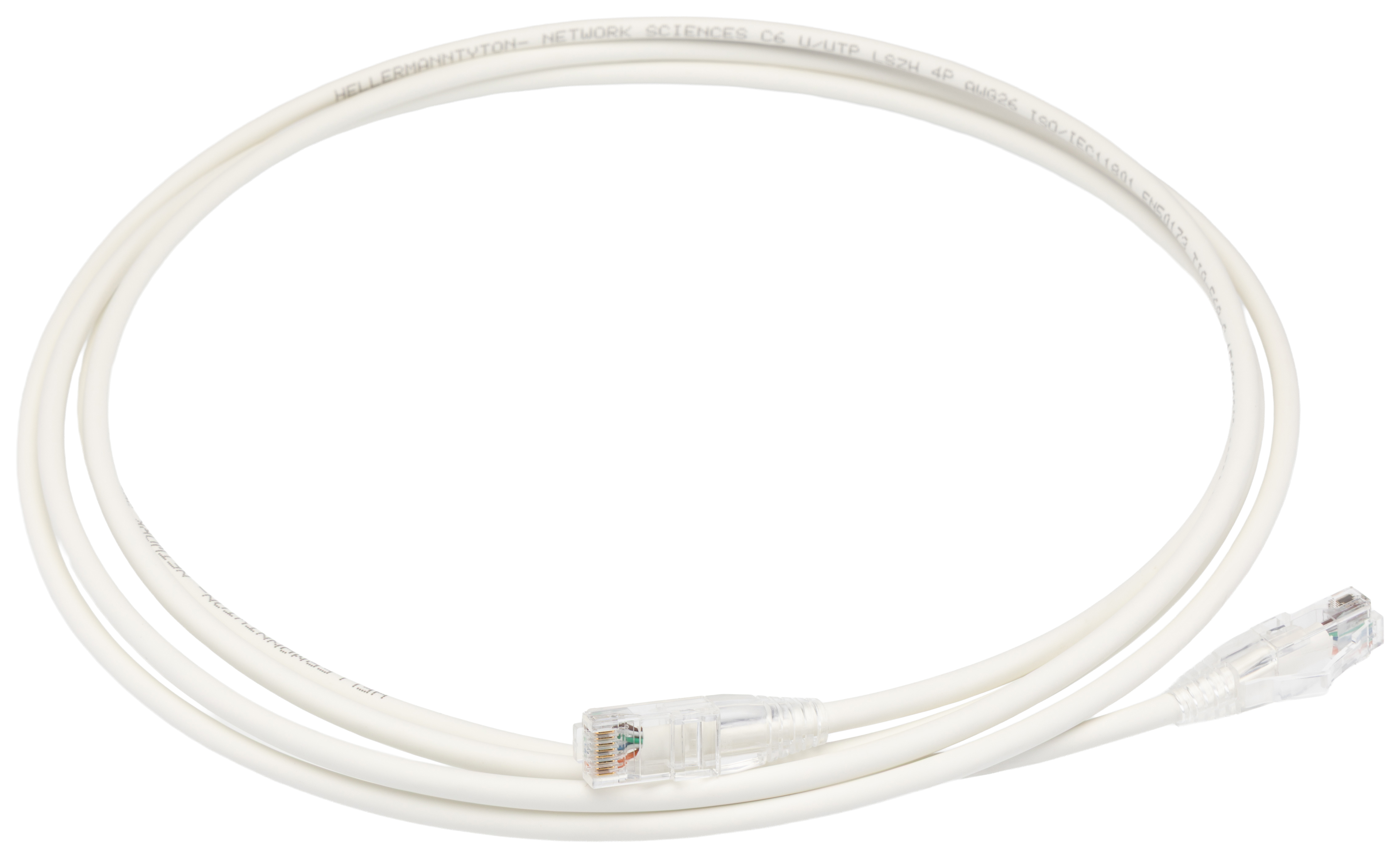 HellermannTyton Connectivity Category 6, 3 m Cat6 Ethernet Cable, White RJ45 to, Unshielded Low Smoke Zero Halogen