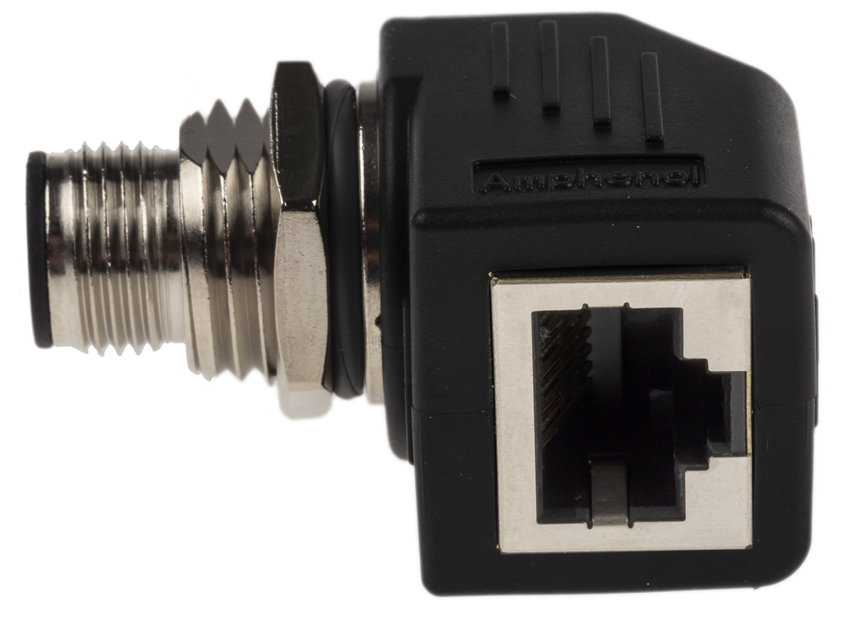 Amphenol Industrial Right Angle Circular Connector Adapter 1 Female 1 Male