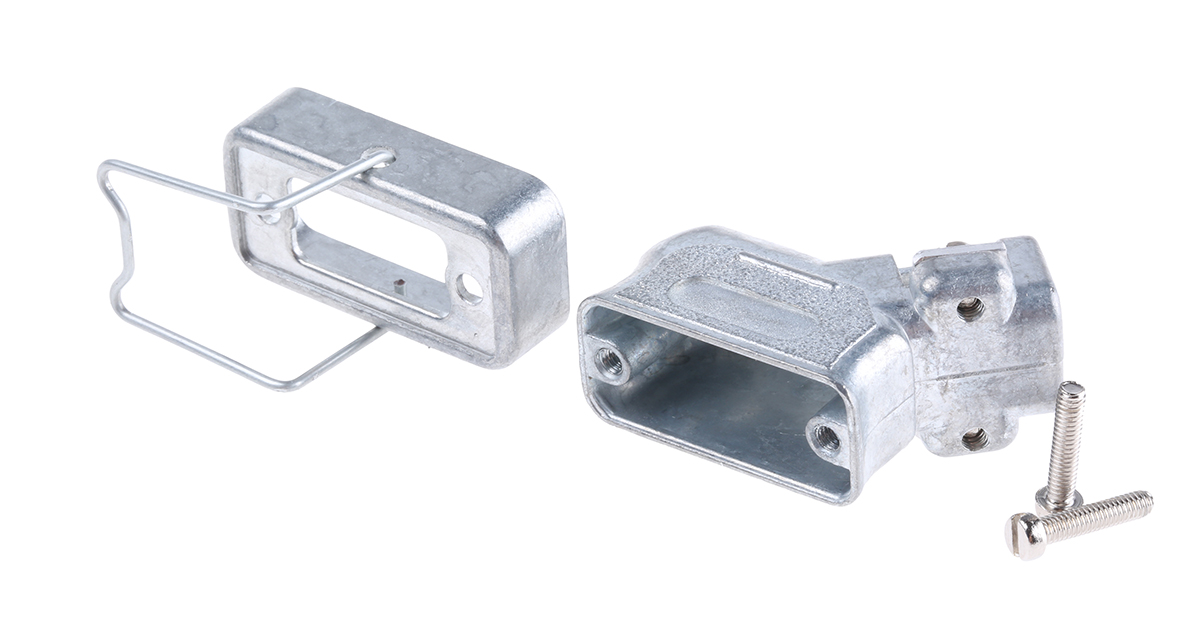 Cinch Solid Die Cast Right Angle D-Sub Backshell, 9 Way Strain Relief