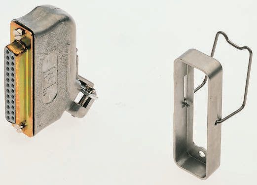 Cinch Solid Die Cast Right Angle D-Sub Backshell, 50 Way Strain Relief