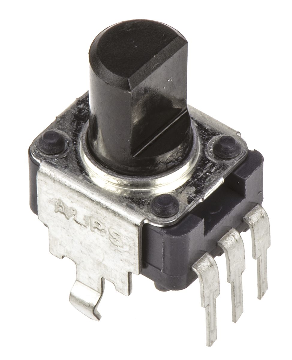 Alps Alpine RK09K 10 kΩ Rotary Potentiometer 1-Turns 1-Gang Through Hole, RK09K1130A6S