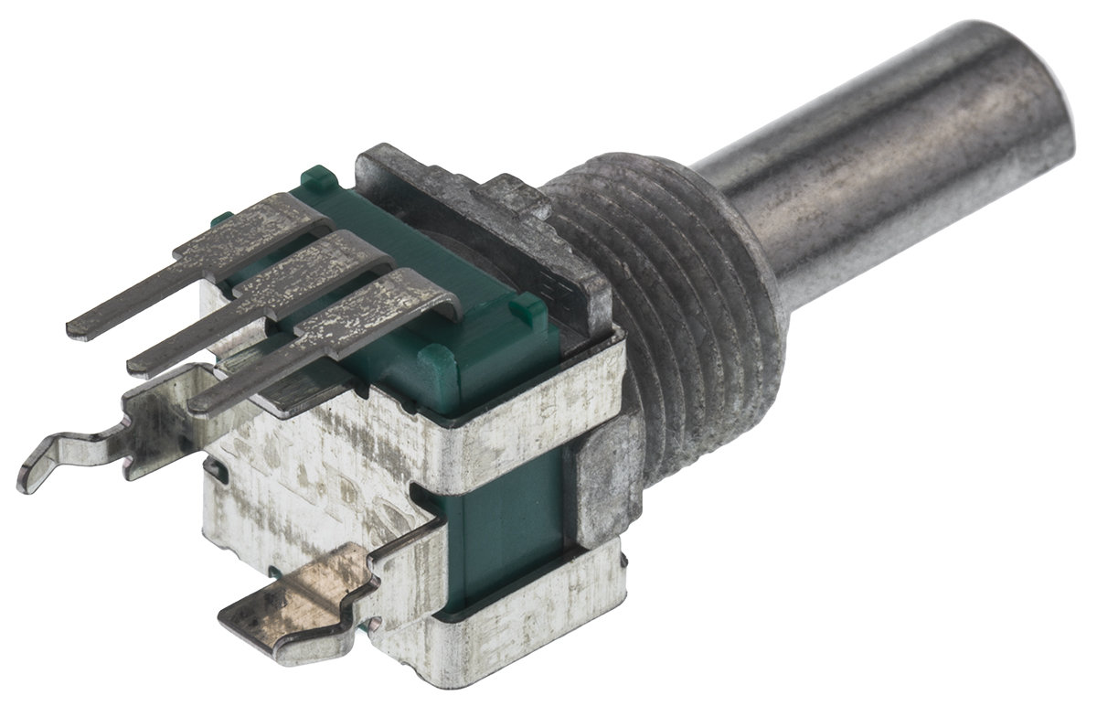 rk09l1140a2u Alps Alpine RK09L 10 kΩ Rotary Potentiometer 1-Turns Panel Mount, Through Hole, RK09L1140A2U